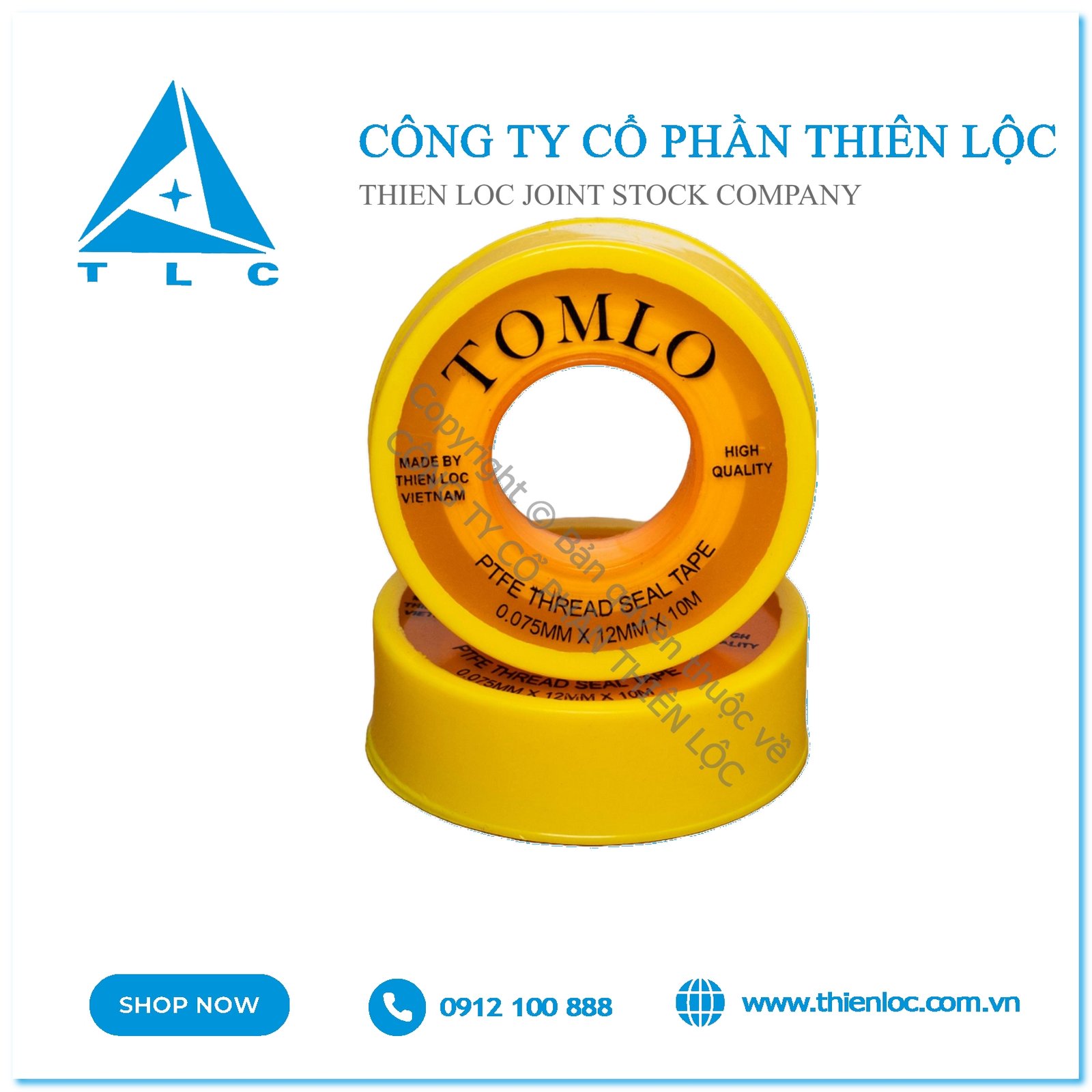 1 - Băng tan TOMLO 9058 IN 12mm chất lượng cao dài 15m