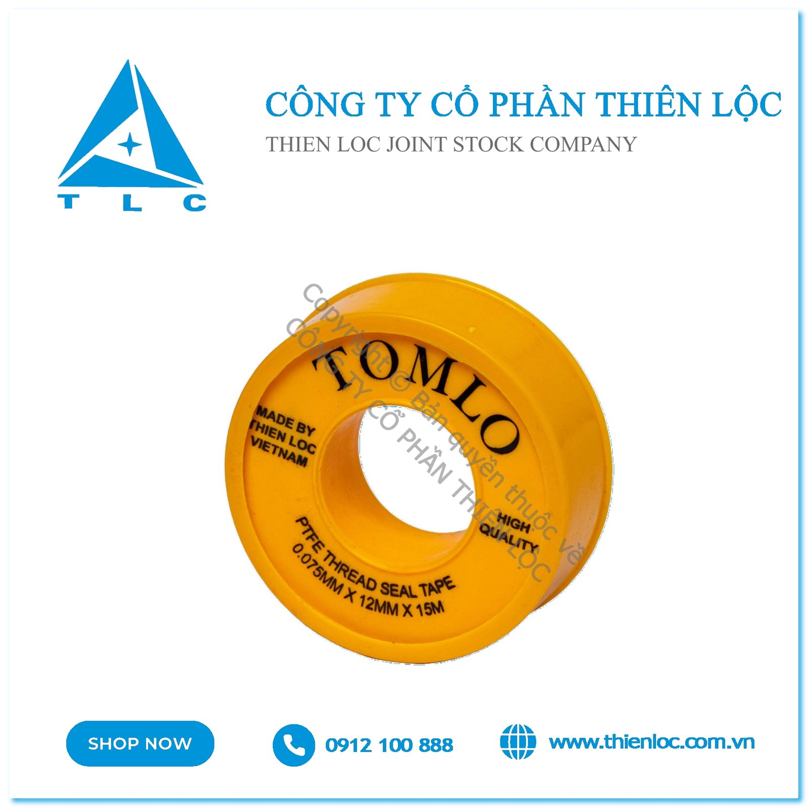 3 - Băng tan TOMLO 9058 IN 12mm chất lượng cao dài 15m